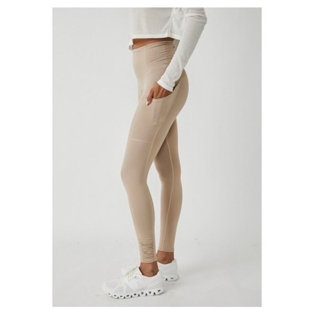 NEW free people FP Movement out of your league ruched leggings clay